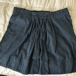 Dark Blue Drawstring Skirt